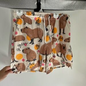 Capybara Print Mens Shorts